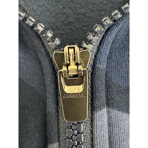 Athleta Triumph Blue Camo Print Full Zip Hoodie Pockets Size L Sweatshirt Jacket - Picture 13 of 15